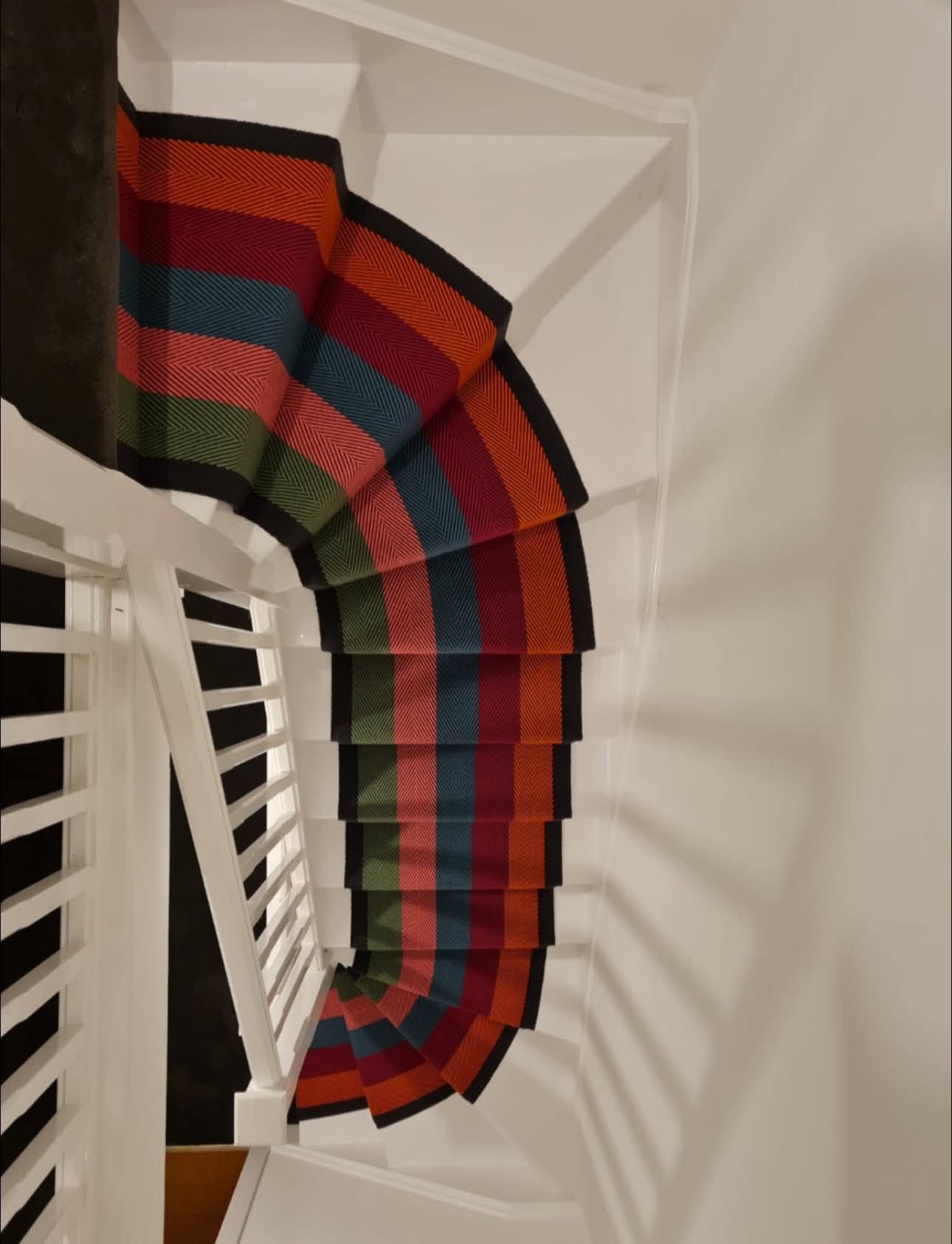 Striped runner from above